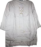 Ellen Tracy Company Women's Beige 100% Linen Tunic Top w/ Roll & Tab Sleeves (L, Beige)