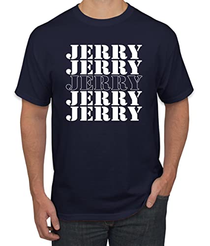 Wild Bobby Jerry Springer 90's TV Talk Show Host Jerry Jerry Chant Pop Culture Men's T-Shirt, Navy, 3X-Large