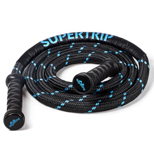 Supertrip Upgraded Weighted Jump Rope for Fitness Men Women Second Generation 360 Rotating Handles...