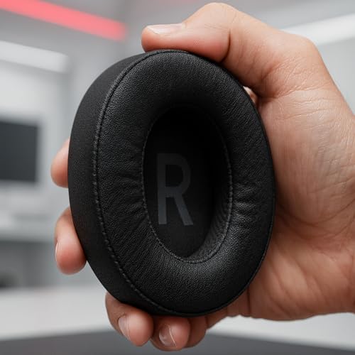 Image of EvoFox Hyperion Protein Leather + Memory Foam Ear Pads (Black) | Sweat-Resistant, Comfortable Replacement Cushions for Long Gaming Sessions | Compatible with Hyperion Series Headsets