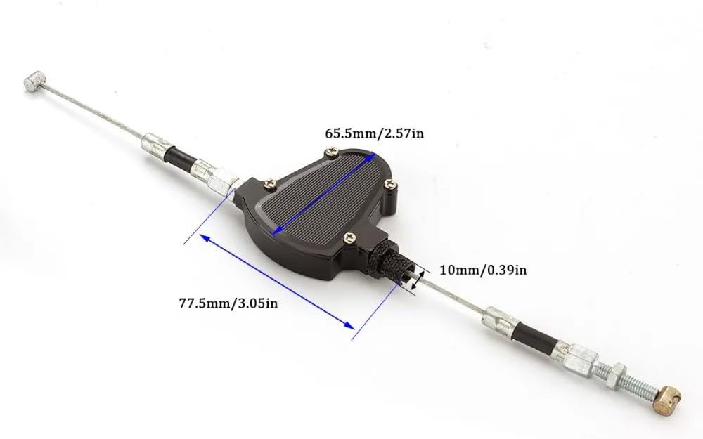 One Finger Performance Stunt Clutch Lever and Line Easy Pull Clutch Cable System Fit 7/8" 22mm Motorcycle Dirt Bike (Black)