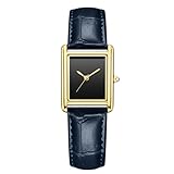 RORIOS Unisex Orologio Semplice Orologioes da polso per Uomo Donna Analogico Quarzo Watches Amanti Matrimonio Romantico Impermeabile Wristwatch Femmina blu-oro