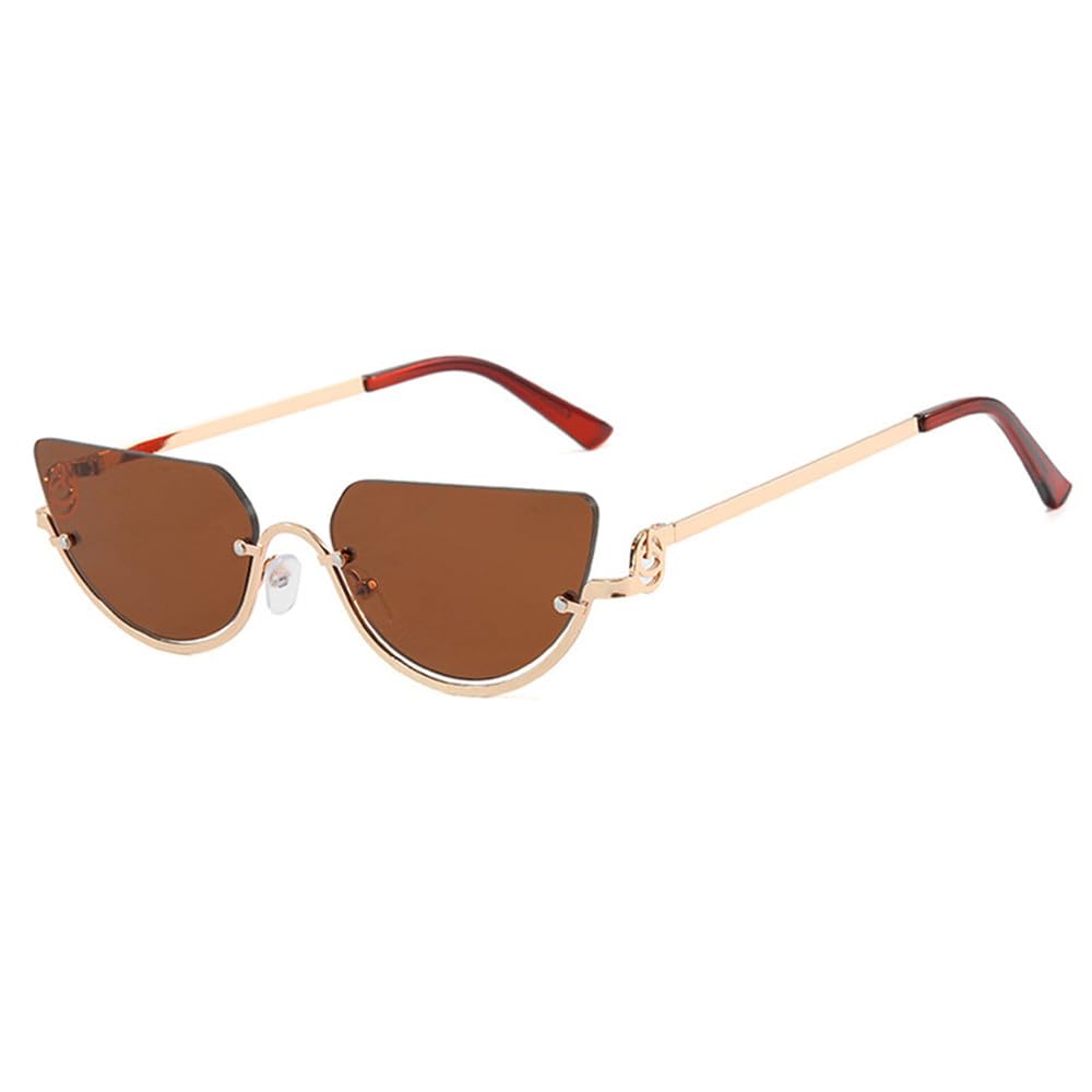 Lunettes de soleil polygone pour femmes légères sans trace de nez - 8