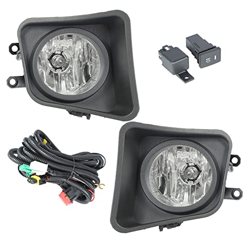 labwork 1 Pair Fog Lights Replacement for Tundra 2014-2021 Clear Lens with Harness Switch Driving Fog Light Lamp 8122002160 TO1038175