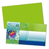 GESCHENKGUTSCHEINcom by POS-HAUER. Gutschein-Set. 50x Gutschein + Kuvert. Für Naturheilkunde Pflanzenheilkunde Apotheke, blanko zum selber Ausfüllen.