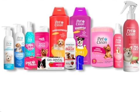 Kit Higiene Bucal e Banho Completo para Cachorro Cães e Gatos Fêm...
