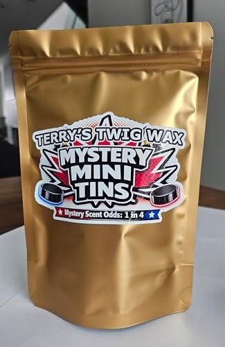 Terry's Twig Wax - Mystery Mini Tins - (Extra Grip Hockey Stick Wax) for Hockey Tape, Puck Control, Stick Tricks Michigan, Water Resistant (45gx2) One Pack of Two tins