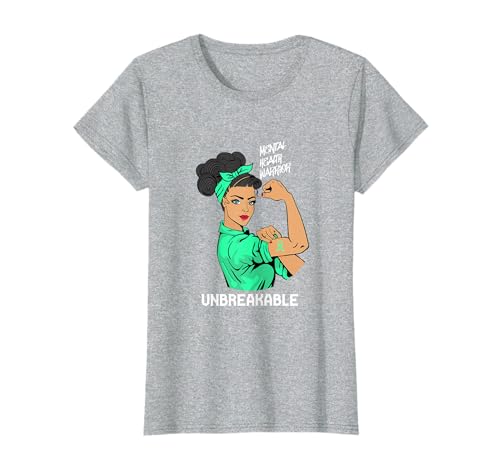 Womens Mental Health Warrior Unbreakable Illness Depression T-Shirt
