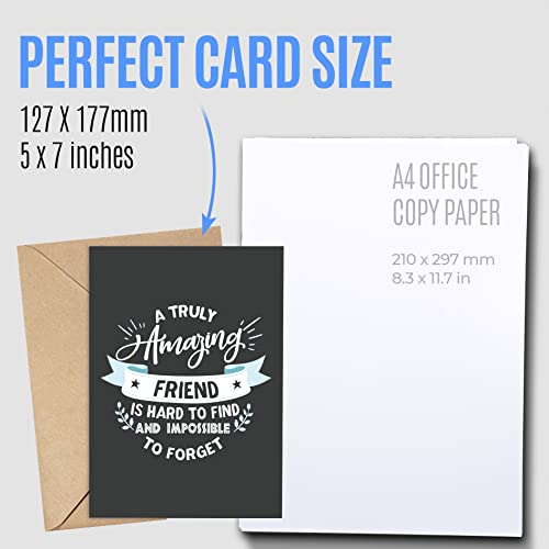 Card For Friend For Her Of Him | Original Friendship Card For Birthday, Retirement, Graduation, Valentine's Day, Christmas Or Just Because | Awesome And Fun Bff Card For Woman Or Man | A Truly Friend #TOP3