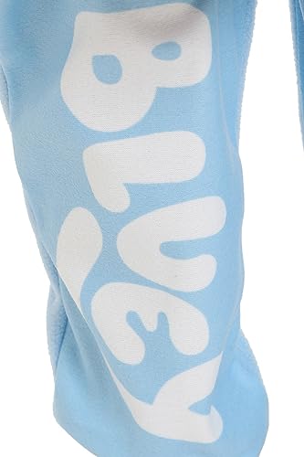 Bluey Boys Girls Fleece Sleepsuit Kids All in One (4-5 Years) Blue - Image 3