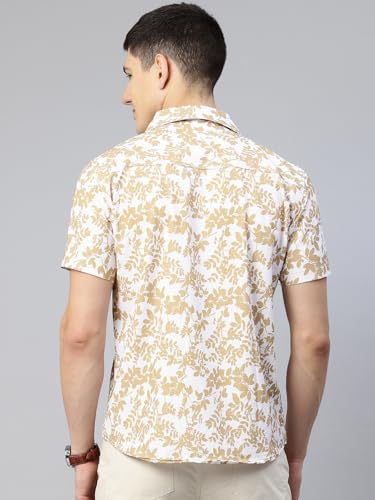 Image of Luxrio Casual Printed Textured Fabric Shirt for Men Regular Fit Cotton Blend