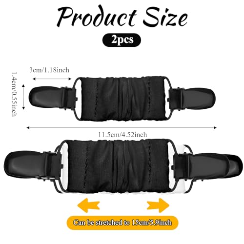 2Pcs Dress Clips Back Cinch,Sweater Clips,Waist Cincher Clip Travel Hat Clips for Tightening your Clothes(Black)