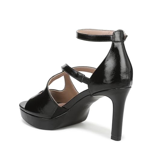 Naturalizer Women's Alicia Heeled Sandal, Black Faux Leather, 6 Wide by Naturalizer - Image 8