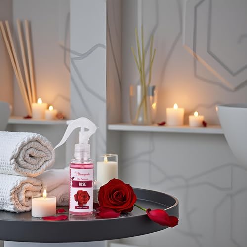 Image of Long Lasting Rose Room Freshener for Home | Floral Air Freshener Spray for Bedroom, Bathroom & Living Room | Home Fragrance Spray 100ml (Rose - Premium floral fragrance for guests)