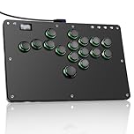 Sehawei Arcade Stick R16 All-Button Arcade Controller 16Keys for PC/Ps3/Ps4/Switch/Steam,Fight Stick for Fighting Games with Custom RGB & Turbo Functions & Hot Swap Black