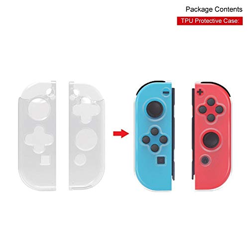 Stacja ładująca DOBE Switch z dwoma włożonymi i ładującymi się kontrolerami Joy-Con.
