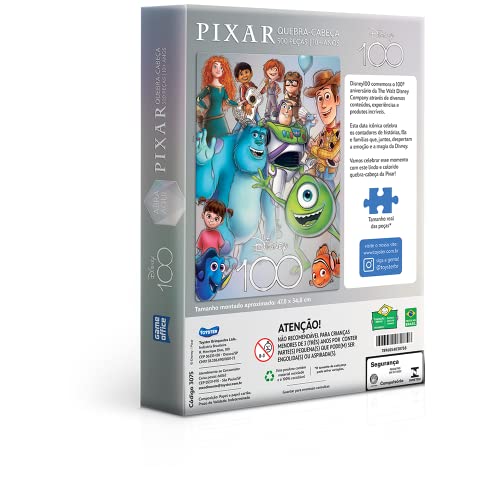 Disney 100 Anos: Pixar - Quebra-cabeça - 500 peças - Toyster Brinquedos