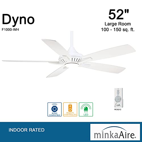 Minka-Aire F1000-Wh, Dyno, 52" Ceiling Fan, White #TOP3