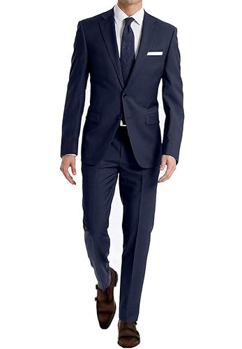 بدلة رجالي كلاسيك Classic Men's Suit (كحلي, 64)