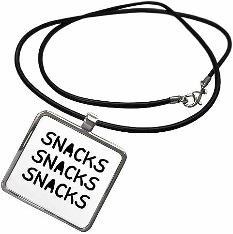 3dRose Rosette – Sweet Foods – Snacks Snacks Snacks – Necklace With Pendant (ncl-370327)