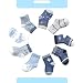 Cotton Coming Baumwolle Baby Jungen Socken,9 Paar Süß. Kleinkind Jungen BabySocken mit Griffen(0-6 Monate,EU13-15)