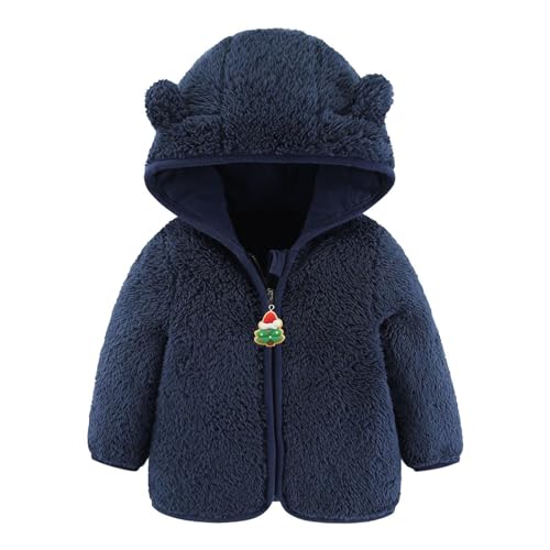 RKSTN Fleece Jackets for Toddlers Girls Boys Cute Hoody Jacket Winter Toddler Baby Hoodie Coats Zip Up Outerwear
