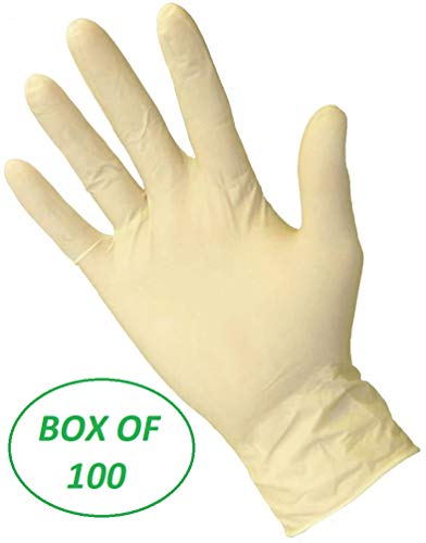 Strong Good Quality Box of 100 Clear Medium Powder Free Vinyl Gloves, Latex Free Easy to Wear Perfect for Daily use (Clear (Transparent), Medium)