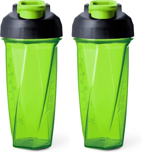 Image of YETI Yonder Helimix Vortex Blender Shaker Bottle Holds up to 27oz | No Blending Ball or Whisk | USA Made | Portable Pre Workout Whey Protein Drink Shaker Cup | Dishwasher Safe, Venom (Pack of 2)