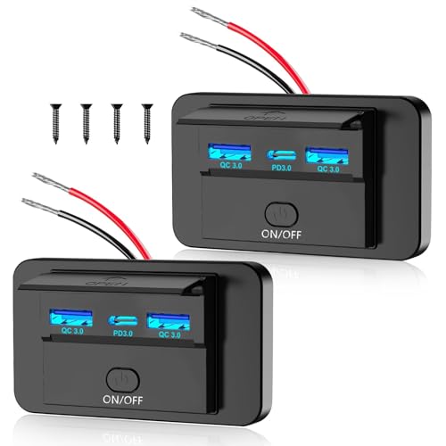 Ricarica di sicurezza: le tre porte di ricarica USB da 12 V non sono solo materiali ABS di alta qualità, ma sono anche dotate di chip IC intelligente aggiornato, protegge efficacemente il dispositivo da sovratensione, surriscaldamento, sovraccarico o cortocircuito.