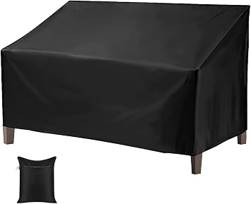 Outdoor Patio Loveseat Bench Cover Waterproof 2/3/4 Seater Bench Seat Sofa Covers Dustproof Durable Lounge Deep Chair Furniture Protector Bench Seat Cover for Backyard Veranda Lawn Garden
