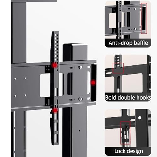 Soporte móvil para TV ajustable en altura miniatura 6