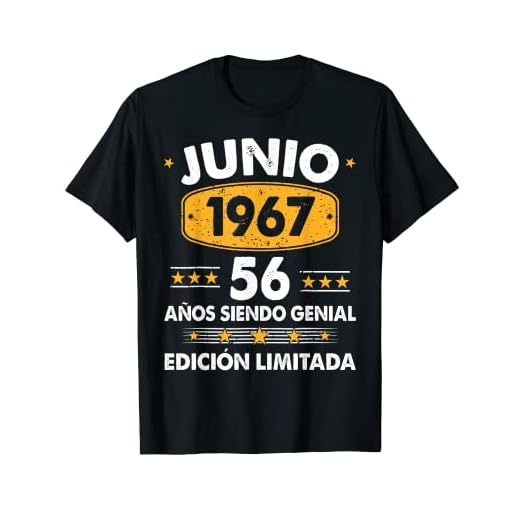 Hombre 56 Años Cumpleaños Regalo Hombre Junio 1967 Junio 56 Años Camiseta