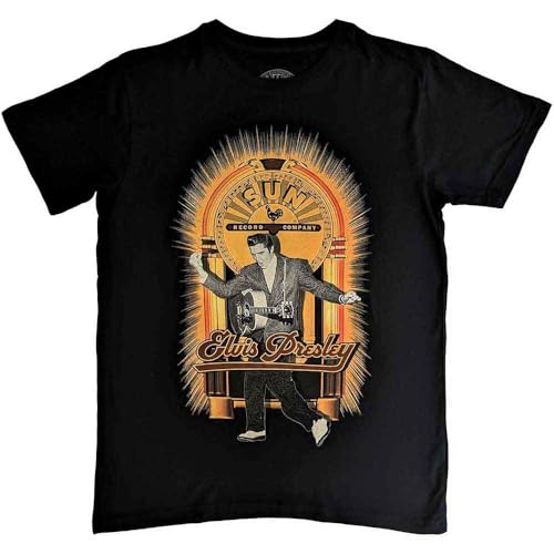 Sun Records T Shirt Elvis Dancing Nouveau Officiel Unisex Noir Size XL