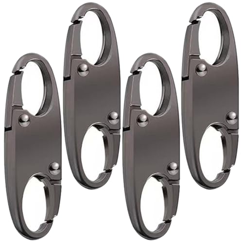 5WYOUKE ジッパークリップ 盗難防止 リュック ファスナーロック ジッパープル交換 小型 取り外し可能 海外 空港 旅行 検査 防犯グッズ キーホルダー 4個