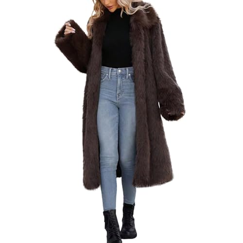 Chaqueta de entretiempo para mujer, invierno, cálida, con botones interiores, abrigos, café, S