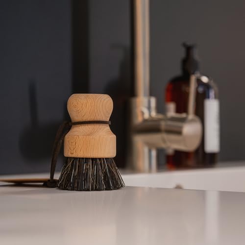 ENA Living Wooden Pot Brush (9x6 cm) | Sustainable FSC-Certified Beechwood Dish Brush | Eco-Labelled Dish Brush Made with Beechwood and Coconut Fiber | Long Lasting and Sturdy Wooden Dish Brush - Image 6