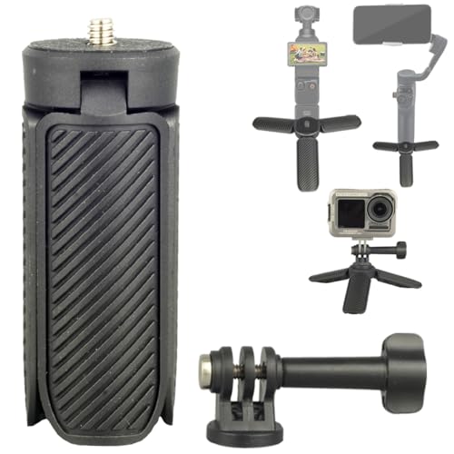 Mini Tripod for DJI OSMO Pocket 3, Portable Handheld Tripod Handle Grip Self Stick Desk Tabletop Stand Mount with 1/4â€ Screw for DJI OSMO NANO Action 6 5 Pro 4/Gopro13 12/Insta360 X5 X4 Ace Pro/AKASO