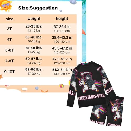 Conjunto de natación Grim Reaper infantil con protección solar UV 3