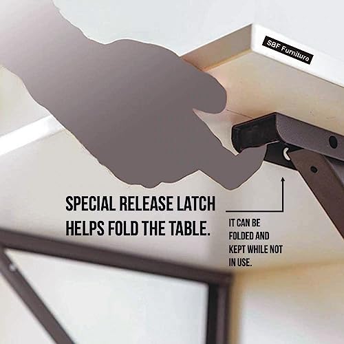 SBF Furniture Multipurpose Wall Mounted Table,Office Table,Laptop Table,Foldable Table, for Home Office(16X24 Inches) (Brown) Engineered Wood... - Image 5