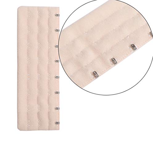 Cxapnstou Corset Extender 8 Hooks Bra Extender For Plus Size Pack Of 2 Black&Light Beige #TOP3
