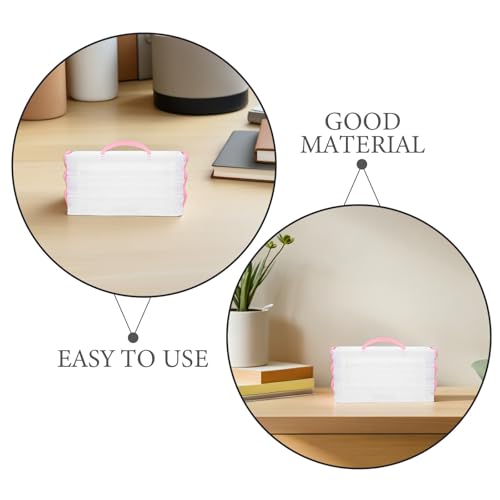 VANZACK 4pcs Portable Pen Storage Box with Multi-compartment Organization and Stackable Design, Large Capacity Pp Material Stationery Storage for Markers and Drawing Tools, for Outdoor - Image 3