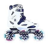 QDCZDQ Inline Skates, 3 Rad 110MM Rollen Erwachsene Einreihige Skates Inline Speed ​​Racing Skates, Outdoor Skates Inline Skates Erwachsene für Damen Herren