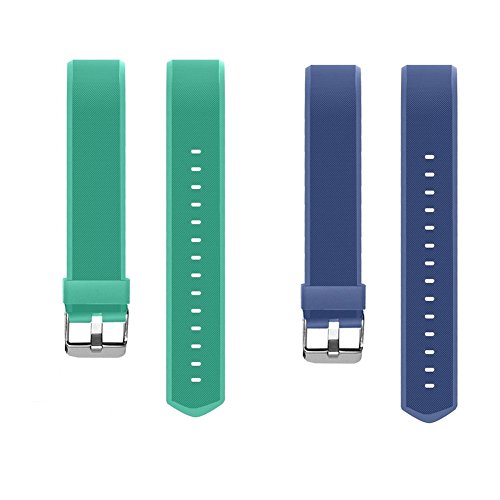 YiYunTE ID115Plus HR - Correa de repuesto ajustable de TPU para pulsera inteligente de 115 Plus HR (azul + verde)