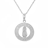 925 Sterling Silver Travel Charm Necklace Pendant with Chain, Long Beach Island, NJ, Flip-Flop Cente