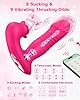 Massaggio,Vibratoreper donna professionale Sex toys，succhia clotoride per donna Grandi Vibratore Sexytoysys Donna Wireless 9 * 9 modalità Vibratori Sex toys(rosa rossa-1)')