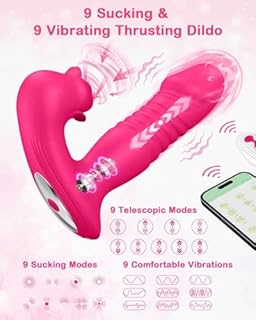 Massaggio,Vibratoreper donna professionale Sex toys，succhia clotoride per donna Grandi Vibratore Sexytoysys Donna Wireless 9 * 9 modalità Vibratori Sex toys(rosa rossa-1)')