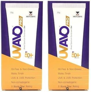 UVAVO Pro SPF 50+ Broad Spectrum Sunscreen Gel with IR Protection-50gm-(Pack of 2) Price In India
