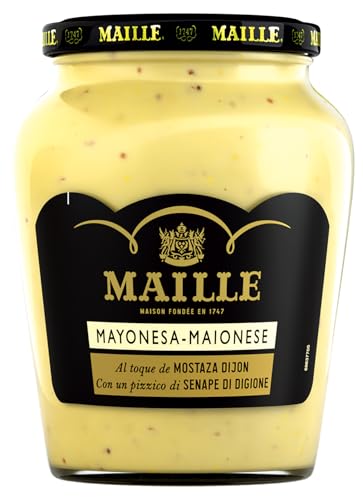 Maille - Mayonesa A La Mostaza De Dijon, Mayonesa Con Un Toque De Mostaza Dijon, Suave Y Aromática, Tarro De Cristal, 320 Gramo