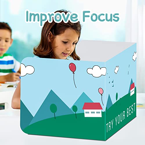 Privacy Shields For Student Desks - 24 Pack，Colored Classroom Privacy Folders For Students, Privacy Boards For Test And Desk Dividers (16"W X 12"H X 13"D) #TOP2