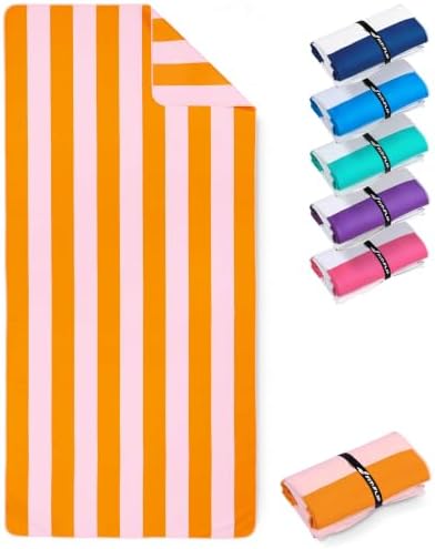 Fit-Flip Strandtuch XXL Mikrofaser leicht und schnelltrocknend | Sunset Rose 160x90cm, Strandhandtuch, 100% recycelt, Badetuch groß, Reisehandtuch